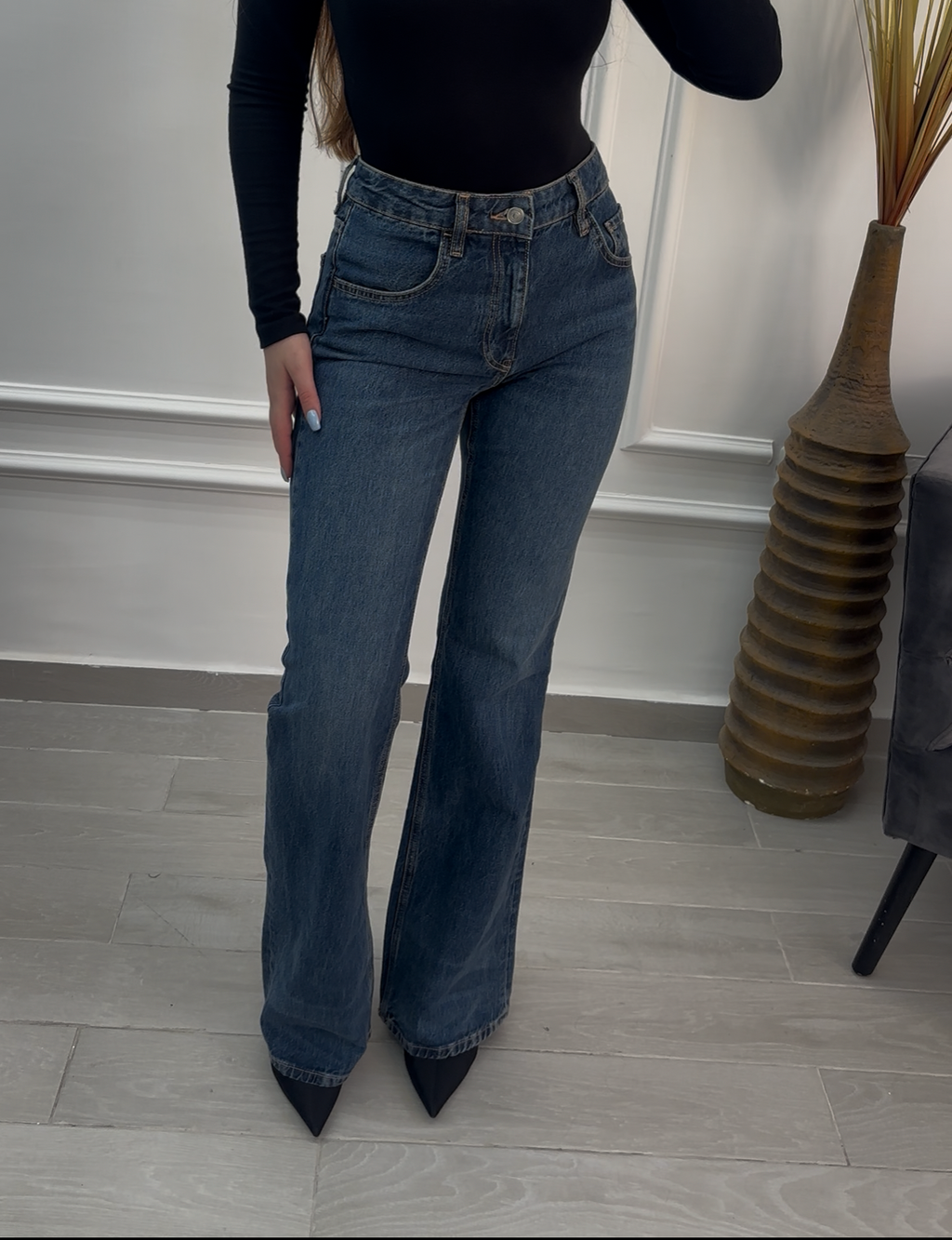 VINTAGE BLUE WASH JEANS