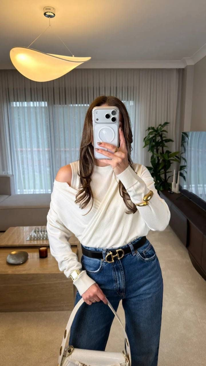 BEIGE TWO-PIECE ASYMMETRIC TOP SET