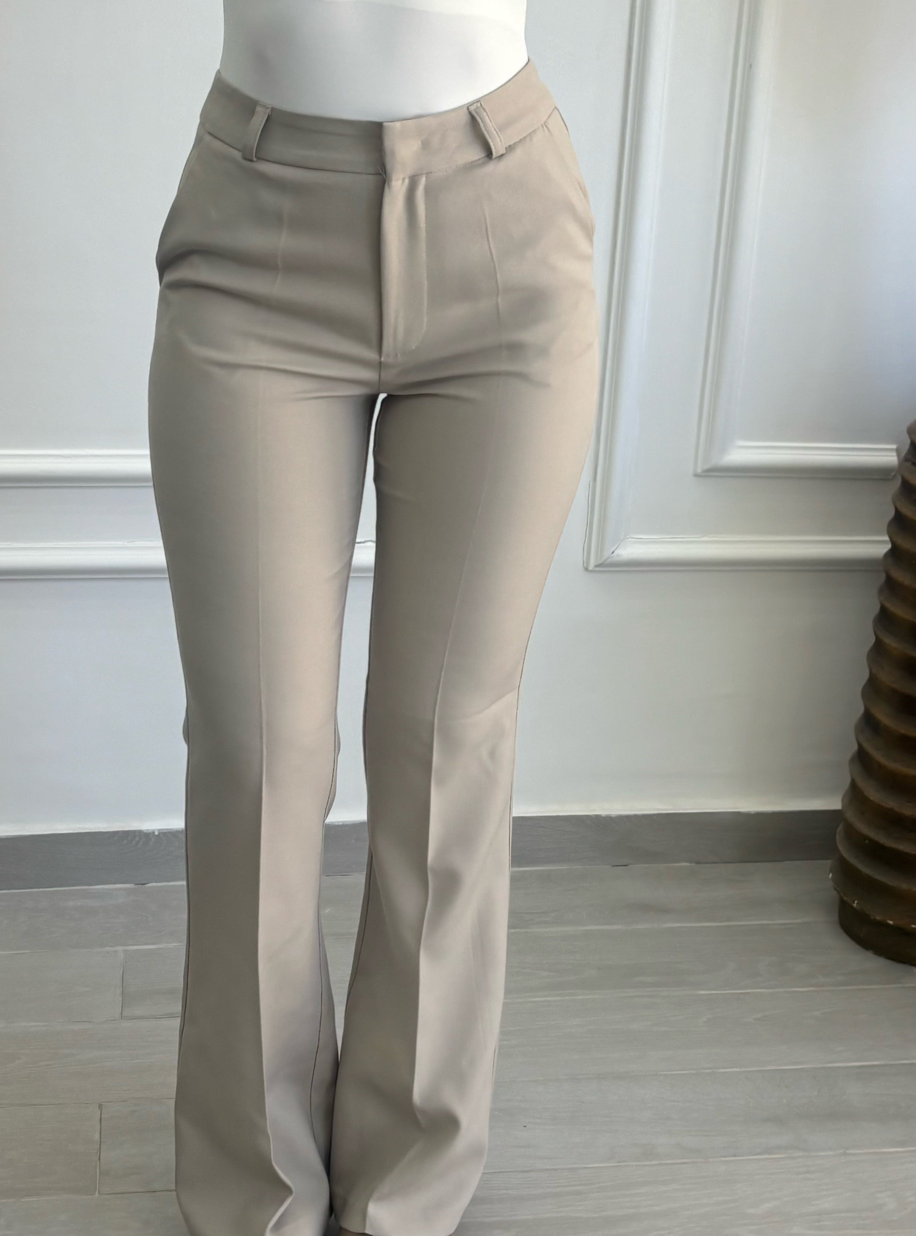 BEIGE TAILORED PANTS