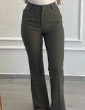 OLIVE GREEN TAILORED PANTS
