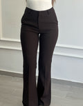 DARK BROWN TAILORED PANTS