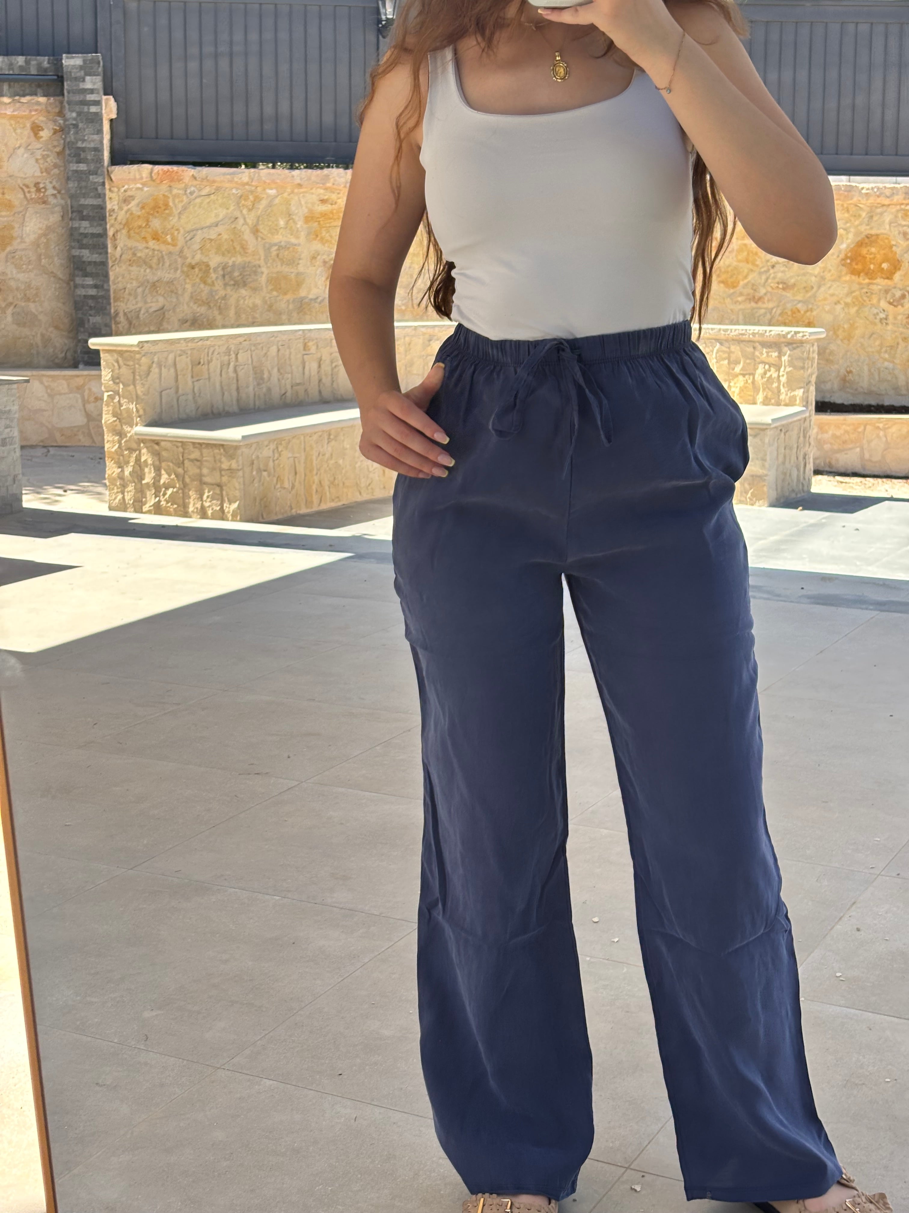 DARK BLUE TENCIL PANTS